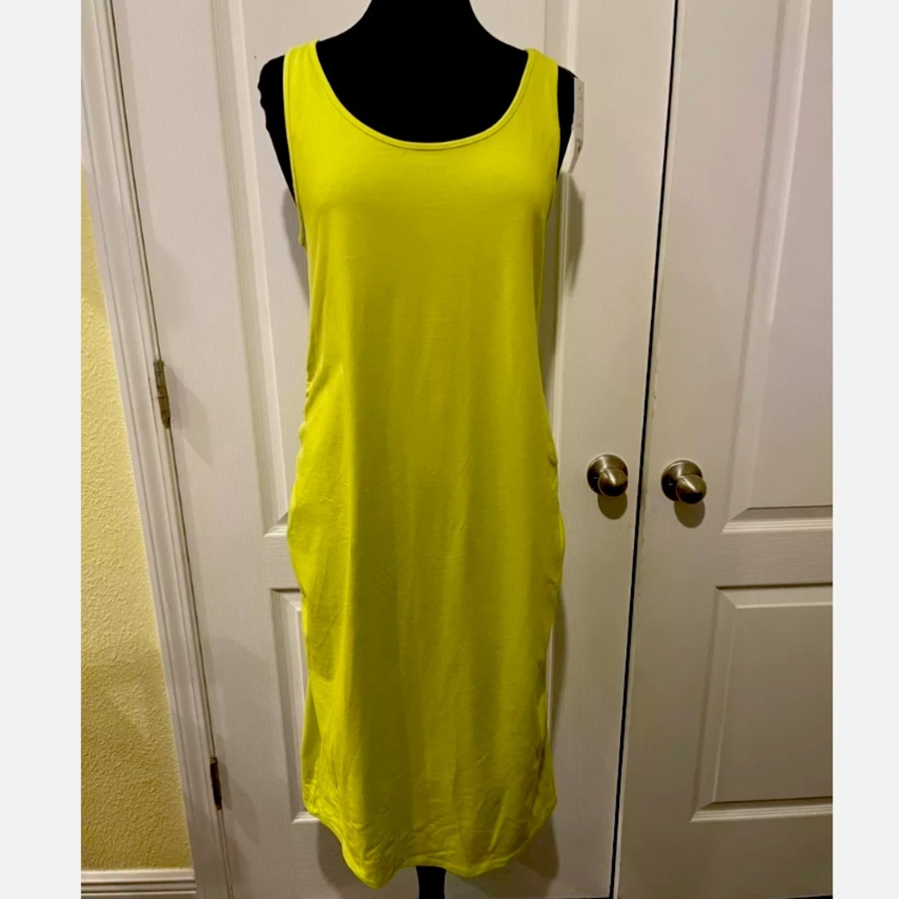 Ingrid & Isabel Neon Yellow Midi Tank Dress
